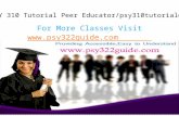 PSY 322 guide Peer Educator/psy322guidedotcom