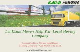 Let Kauai Movers Help You- Local Moving  Company