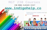 MGT 230 Courses/Indigohelp