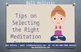 Tips on Selecting the Right Meditation Retreat