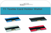 T1 Textile Card Holder Wallet