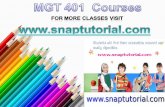 MGT 401Courses/snaptutorial