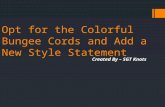 Opt for the Colorful Bungee Cords and Add a New Style Statem