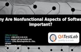 Why Are Nonfunctional Aspects of Software Important?