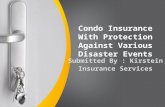 Condo Insurance With Protection Against Various Disaster Eve