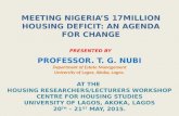 Meeting Nigeria's 17 Million Housing Deficit