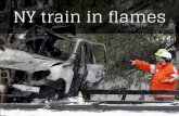 NY train in flames