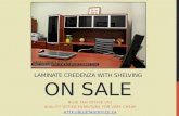Laminate Credenza With Shelving on SALE at Blue Tag Office