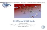DOE  Microgrid  R&D Needs