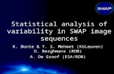 Statistical analysis of variability in SWAP image sequences