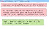 Ch8 : STRATEGY FOR INTEGRATION