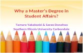 Why a Master’s Degree in Student Affairs?