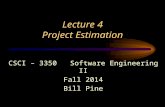 Lecture 4 Project Estimation