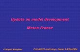 Update on model development Meteo-France
