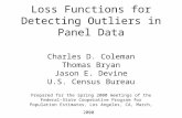 Loss Functions for Detecting Outliers in Panel Data