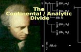 The  Continental / Analytic  Divide