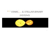 * * * STARS * * * & STELLAR BINARY SYSTEMS