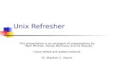 Unix Refresher