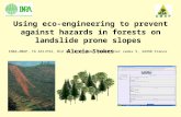 Using eco-engineering to prevent against hazards in forests on landslide prone slopes