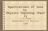 Applications of Java to  Physics Teaching (Part I)