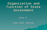 Organization and Function of State Government
