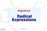 Algebra1 Radical Expressions