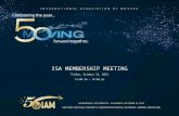 ISA MEMBERSHIP MEETING Friday, October 12, 2012 11:00 am – 12:00 pm