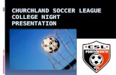 Churchland  Soccer League  College Night Presentation