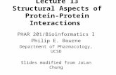 Lecture 13 Structural Aspects of Protein-Protein Interactions