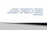 Client Testimonials Interior Solutions Companies in Olympia