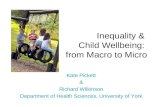 Inequality &  Child Wellbeing:  from Macro to Micro