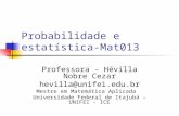 Probabilidade e estatística-Mat013