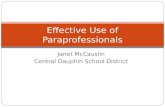 Effective Use of Paraprofessionals