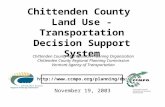 Chittenden County  Land Use - Transportation Decision Support System