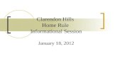 Clarendon Hills  Home Rule  Informational Session