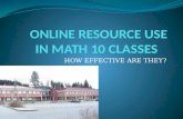 ONLINE RESOURCE USE IN MATH 10 CLASSES