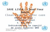 SAVE  LIVES: Clean Your Hands Clean care is safer care