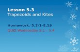 Lesson 5.3 Trapezoids and Kites
