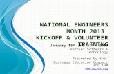 National Engineers Month 2013  Kickoff & Volunteer Training