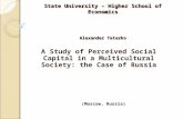 State University – Higher School of Economics Alexander  Tatarko