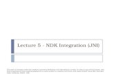 Lecture 5 - NDK Integration (JNI )