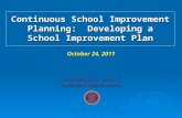 Continuous School Improvement Planning:  Developing a School Improvement Plan
