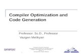 Compiler Optimization and Code Generation