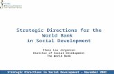 The World Bank  Social Development Strategy