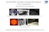 EULAG-MHD: simulation of global solar dynamo