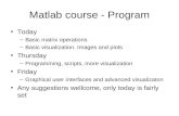 Matlab course - Program