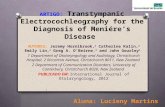 ARTIGO: Transtympanic Electrocochleography  for the Diagnosis of  Meniére’s  Disease