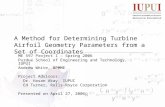 A Method for Determining Turbine Airfoil Geometry Parameters from a Set of Coordinates