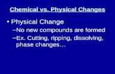 Chemical vs. Physical Changes