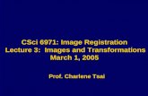 CSci 6971: Image Registration  Lecture 3:  Images and Transformations March 1, 2005